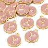 Golden Plated Alloy Enamel Charms ENAM-S118-07Y-4