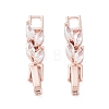 Brass Fold Over Clasps ZIRC-WH0009-02RG-1