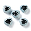 Printed Handmade Porcelain Beads FIND-H023-02G-1