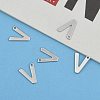 304 Stainless Steel Letter Charms X-STAS-O072-V-6