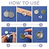Tibetan Style Antique Silver Alloy Flat Round Pendant Cabochon Settings LS-TIBEP-M022-38AS-4