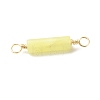 Natural Lemon Jade Connector Charms PALLOY-JF01454-08-4