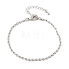 Brass Infinity Link Chain Bracelets for Women BJEW-F531-01P-4