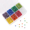 1 Box 6/0 Glass Seed Beads Transparent Colours Lustered Loose Spacer Beads SEED-X0050-4mm-13-4