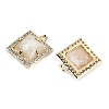 Natural Moonstone Faceted Square Charms G-I375-06G-03-2