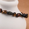 Natural Tiger Eye Bead Stretch Bracelets BJEW-K213-04-4
