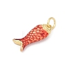 Brass Enamel Pendants X-KK-U062-22G-02-2