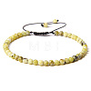 Adjustable Women's Yellow Turquoise(Jasper) Beaded Bracelet CN3407-22-1