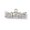 Brass Micro Pave Clear Cubic Zirconia Pendants KK-G545-11P-1