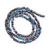 Electroplate Glass Beads Stradns EGLA-H114-02A-07-4