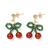 Cherry Dangle Stud Earrings EJEW-JE04339-1