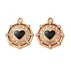 Alloy Enamel Pendants FIND-K030-17B-G-1