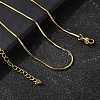 1.2MM 304 Stainless Steel Snake Chain Necklaces for Women Men STAS-V011-04B-G-1