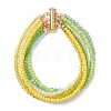 Glass Seed Beads Beaded Multi-Layer Bracelets for Women BJEW-JB12990-2