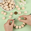 Natural Unfinished Wood Beads WOOD-PA0001-16A-3
