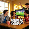 100Pcs Football Print Plastic Gift Bags with Die Cut Hole Handle ABAG-WH0045-101A-5