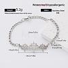 304 Stainless Steel Link Bracelets for Women Men ON2537-2-1