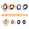 800Pcs 4 Style Transparent Acrylic Linking Rings OACR-FH0001-035-2