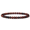 Natural Mahogany Obsidian Beads Stretch Bracelets SF0696-4-1