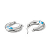 316 Stainless Steel Hoop Earrings EJEW-I282-01B-02P-3