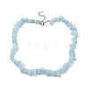 Natural White Jade Dyed Chips Beaded Necklaces NJEW-JN04275-07-1