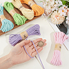 6 Bunldes 6 Colors Braided Polycotton Round Twine OCOR-CY0004-24A-3
