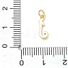 Brass Micro Pave Clear Cubic Zirconia Charms KK-D289-66G-J-3