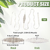 1Pc Plastic & Alloy & Polyester & Rhinestone Flower Bouquet Ribbon DIY-FG0010-32-2