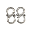 Non-Tarnish 304 Stainless Steel S-Hook Clasps STAS-U007-20B-P-1