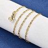 Brass Lumachina Chain Necklaces NJEW-M108-43G-5