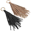 2Pcs 2 Colors PU Leather Tassel Pendan Keychains FIND-CL0001-88A-7