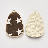 Eco-Friendly Cowhide Leather Pendants FIND-N049-03G-2