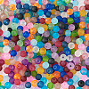 Craftdady 500Pcs 20 Colors Transparent Frosted Glass Beads Strands GLAA-CD0001-15-4