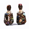 Assembled Synthetic Bronzite and Imperial Jasper Openable Perfume Bottle Pendants G-S366-059F-4