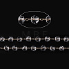 Handmade Glass Faceted Round Beaded Chains CHC-ZX005-05G-4