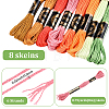 8 Skeins 8 Colors Polyester Sewing Thread OCOR-WH20074-09F-2