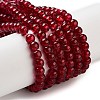 1 Strand Transparent Crackle Glass Round Beads Strands X-CCG-Q001-4mm-18-1