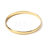 304 Stainless Steel Plain Bangles for Women Men BJEW-Z167-01G-03-4
