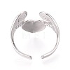 Adjustable 304 Stainless Steel Cuff Rings for Women RJEW-N052-04P-3