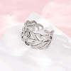 304 Stainless Steel Cuff Open Rings RJEW-P191-01P-3