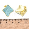 Brass Enamel Stud Earrings for Women KK-CBA760A-07G-03-5