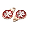 Christmas Alloy Enamel Pendants X-ENAM-D047-17G-03-2