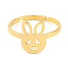 Animal 201 Stainless Steel Adjustable Rings for Women RJEW-D082-05H-2