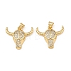 Brass Micro Pave Clear Cubic Zirconia Pendants KK-F919-31A-G-1