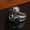 Steam Punk Style 316L Surgical Stainless Steel Skull Finger Rings SKUL-PW0005-07F-4