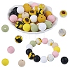 70Pcs 10 Styles Silicone Focal Beads SIL-SZ0002-31-1