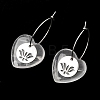 Natural Quartz Crystal & 304 Stainless Steel Hoop Earrings for Women EJEW-G475-02P-01-4