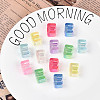 UV Plating Transparent Acrylic European Beads OACR-M027-02E-1