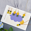 2 Sets 2 Style Alloy Pineapple Pendant Necklace & Dangle Earrings SJEW-FI0001-01-7