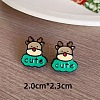 Christmas Theme Resin Stud Earrings FS-WG62E75-06-1